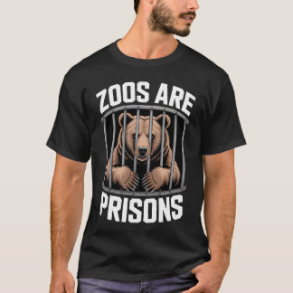 Zoos sind Gefängnisse Animal Liberation Statement T-Shirt