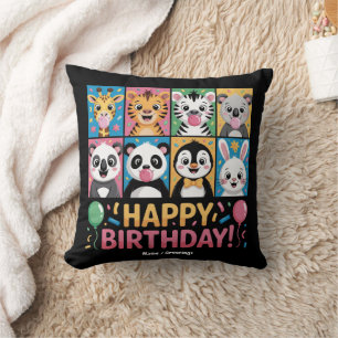 Zoos Tiere Wildnis Geburtstagsparty Zoo Tag Funny Kissen