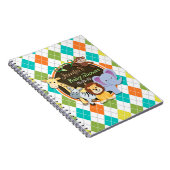 Zootiere auf farbenfrohe Raute Notizblock (Rechte Seite)