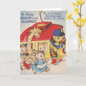 Zootiere der 50er Jahre werden bald gut Karte (Gelbe Blume)