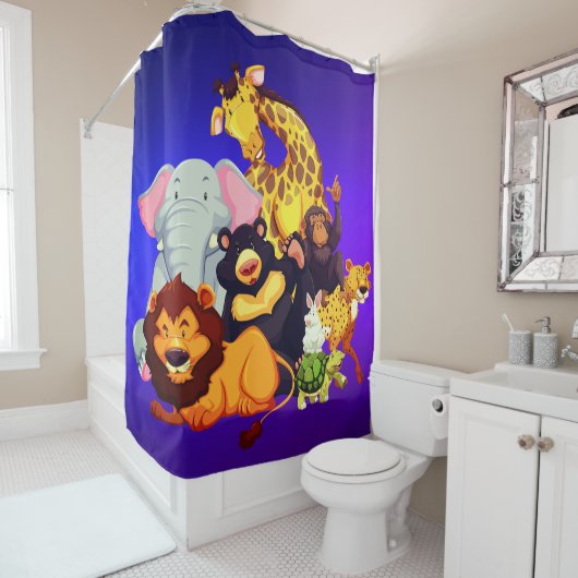 Zootiere Duschvorhang (Beispiel)