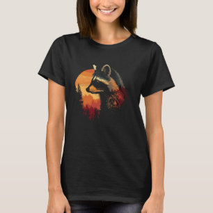 Zootiere Mülleimer Panda Wald Raccoon Raccoon T-Shirt