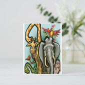 Zootiere Postkarte (Stehend Vorderseite)