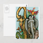 Zootiere Postkarte (Vorne/Hinten)