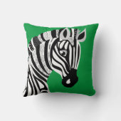 Zootiere Schwarz-weiße Zebra-Kissenhalle Kissen (Rückseite)
