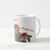 Zootopia Inspirierte "Schlaue Bunny, Dummer Fuchs" Kaffeetasse (VorderseiteRechts)