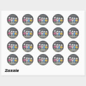 Zoozoo-Stickerdesign Runder Aufkleber (Blatt)