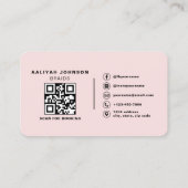 Zopf Friseur QR Code Visitenkarte (Rückseite)