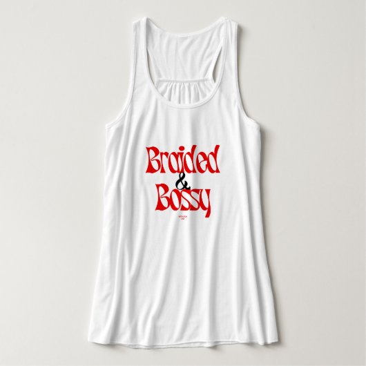 Zopf Frisur Racerback Grafik Tank Top (Design Vorderseite)