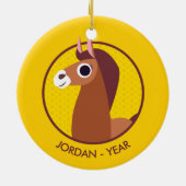 Zora das Pferd Keramik Ornament (Hinten)