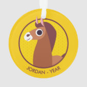 Zora das Pferd Ornament (Rückseite)