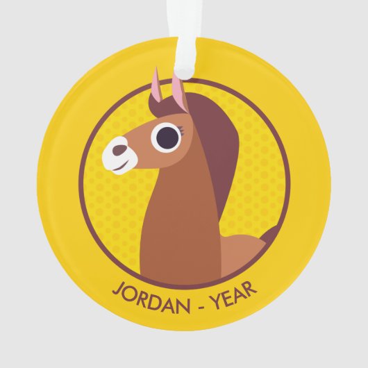 Zora das Pferd Ornament (Rückseite)