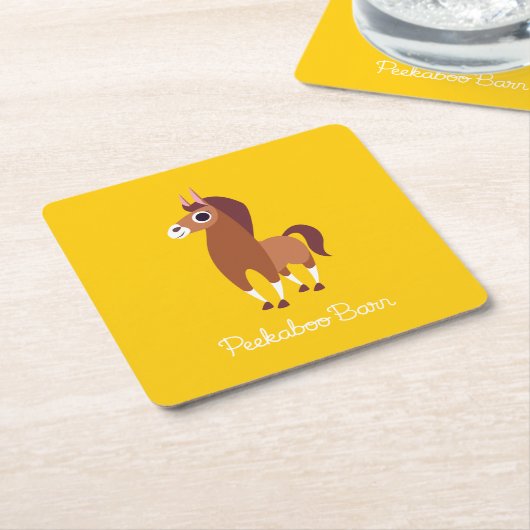 Zora das Pferd Rechteckiger Pappuntersetzer (angewinkelt)