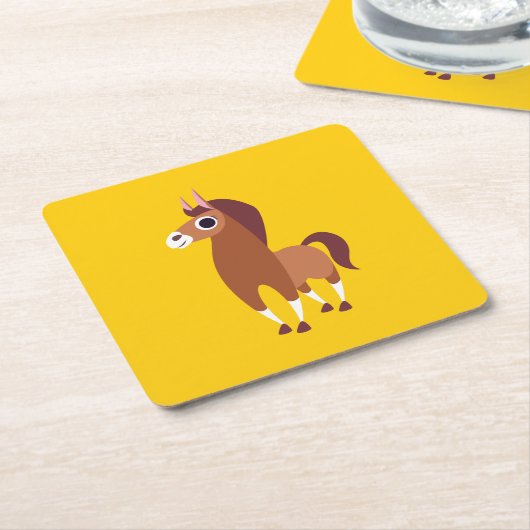 Zora das Pferd Rechteckiger Pappuntersetzer (angewinkelt)