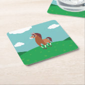 Zora das Pferd Rechteckiger Pappuntersetzer (angewinkelt)