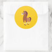 Zora das Pferd Runder Aufkleber (Tasche)