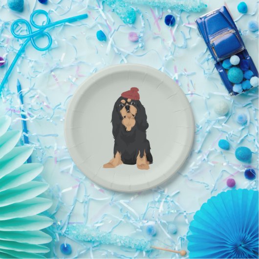 Zora das Schwarze u. TAN-unbekümmerte Königcharles Pappteller (Party)