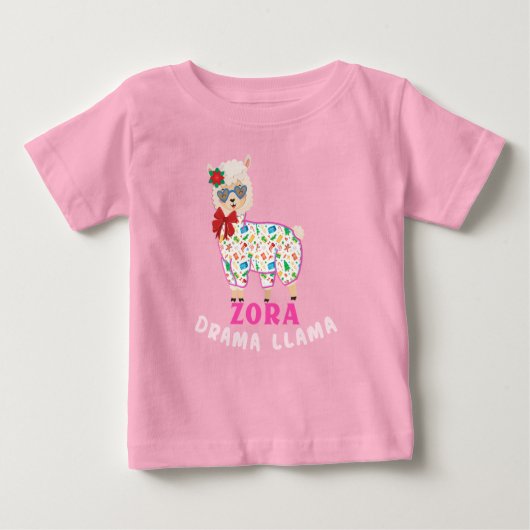 Zora Drama Llama Baby T-shirt (Vorderseite)