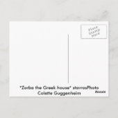 Zorba, die griechische Pause, Foto Colette Guggenh Postkarte (Rückseite)