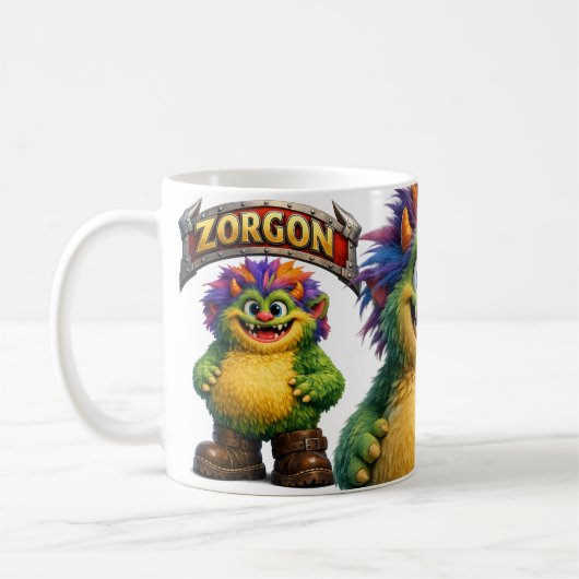Zorgon Funny Monster Kaffeetasse (Links)