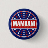 Zorhan Mamdami für Präsident 2028 Button (Vorderseite)