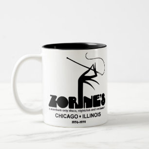 Zorines Restaurant-Disco-Nachtklub, Chicago, IL Zweifarbige Tasse