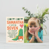 Zorn! Crocodile Birthday Foto Einladung (Stehend Vorderseite)