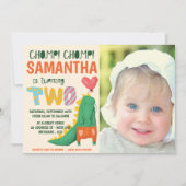 Zorn! Crocodile Birthday Foto Einladung (Vorderseite)