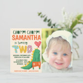 Zorn! Crocodile Birthday Foto Einladung (Stehend Vorderseite)