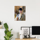 Zorn - Dame mit Pelzkapsel 1887 Poster (Heimbüro)