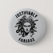 Zorn der Medusa-Knopf Button (Vorderseite)