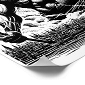 Zorn der Zeus-Tinte Illustration griechische Mytho Poster (Ecke)