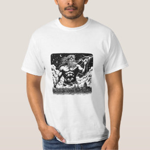 Zorn der Zeus-Tinte Illustration griechische Mytho T-Shirt