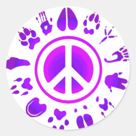 Zorn-Frieden2 Runder Aufkleber