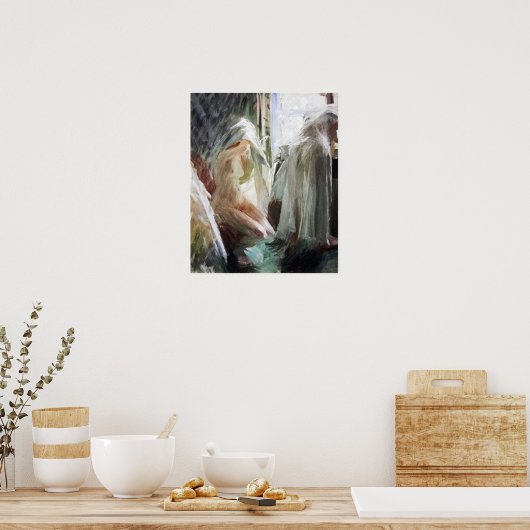 Zorn - Mädchen am Fenster Poster (Küche)