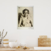 Zorn, Porträt eines Mädchens, Ätzen Poster (Küche)