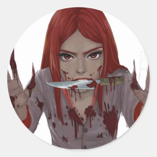 Zorn Runder Aufkleber (Vorderseite)