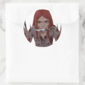 Zorn Runder Aufkleber (Tasche)