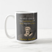 Zorn schadet dir am meisten: Marcus Aurelius über Kaffeetasse (Links)