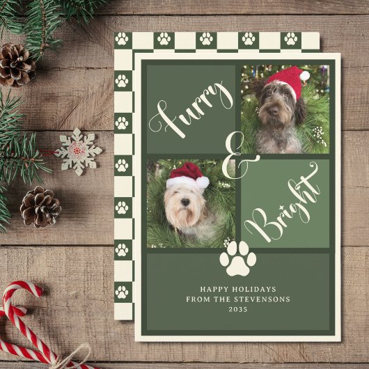 Zorn und hellgrüner Fotomaterial Feiertagskarte