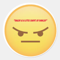 zornig-Imoji-gelbes Gesichtsbild