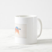 zorniger Blaue Vogel mit Blaubeere Kaffeetasse (VorderseiteRechts)
