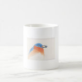 zorniger Blaue Vogel mit Blaubeere Kaffeetasse (Mittel)