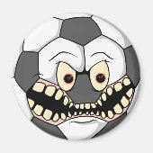 zorniger Fußballball Magnet (Vorne)