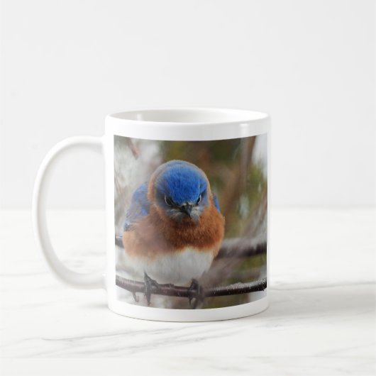 Zorniger Östlicher Blauvogel Kaffeetasse (Links)