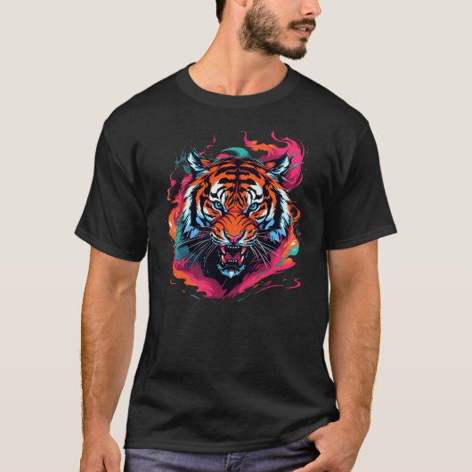 zorniger Tiger T-Shirt (Vorderseite)