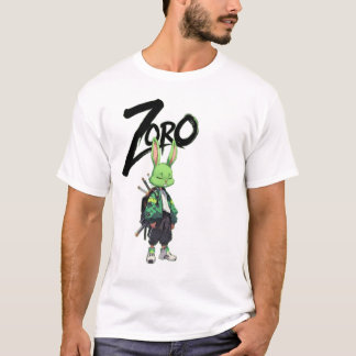 Zoro Anime-Hasenheld-Grafik-T-Shirt T-Shirt