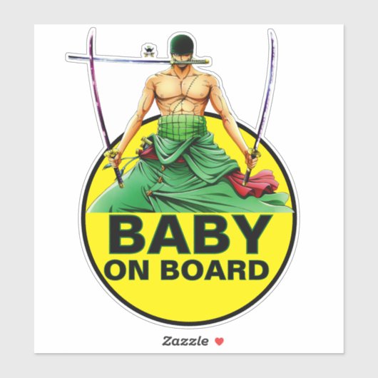 Zoro Baby an Bord Aufkleber (Blatt)