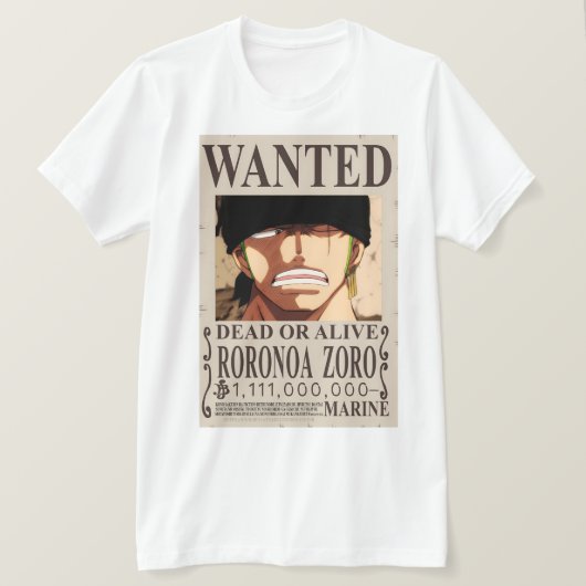 Zoro Wollte Poster Man T - Shirt (Design vorne)