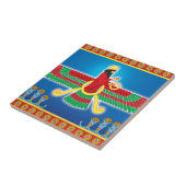 Zoroastrian-Perser Faravahar Fliese (Seite)